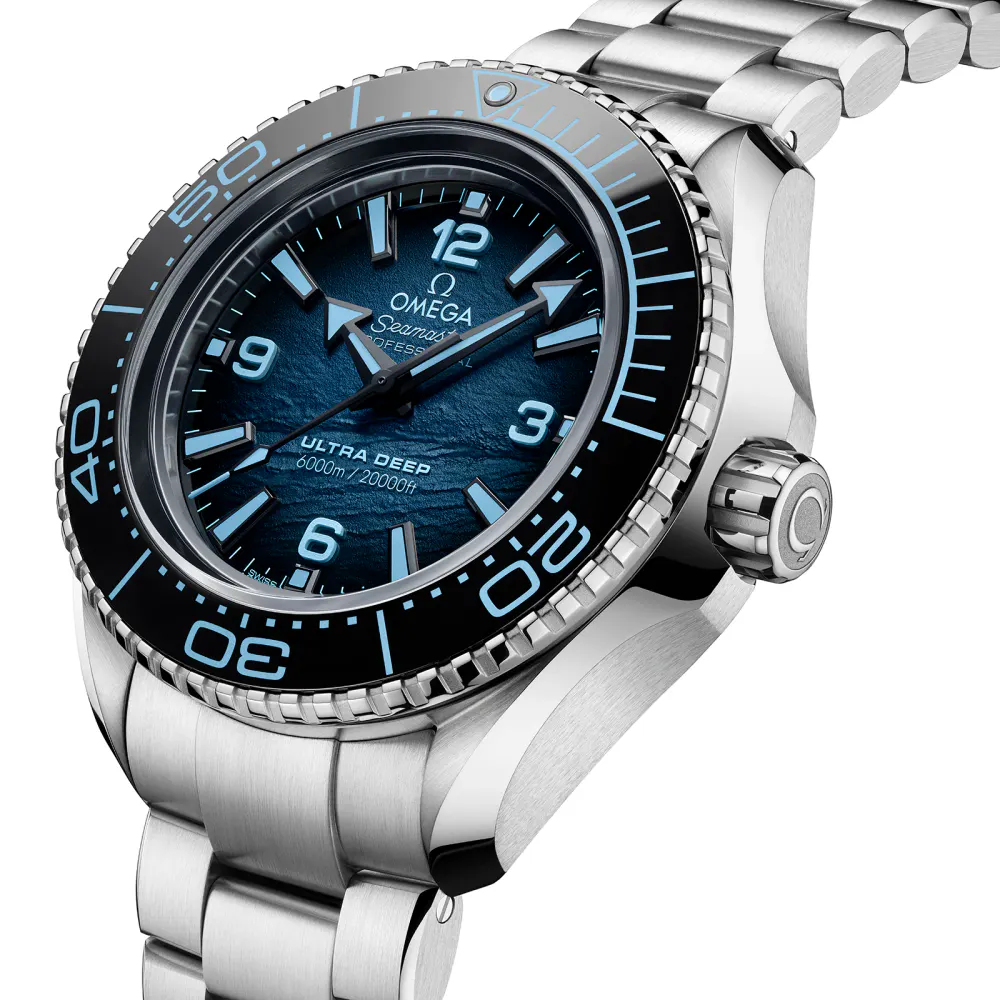 Omega Seamaster Planet Ocean 6000M Co-Axial Master Chronometer 45.5mm Summer Blue detail 3