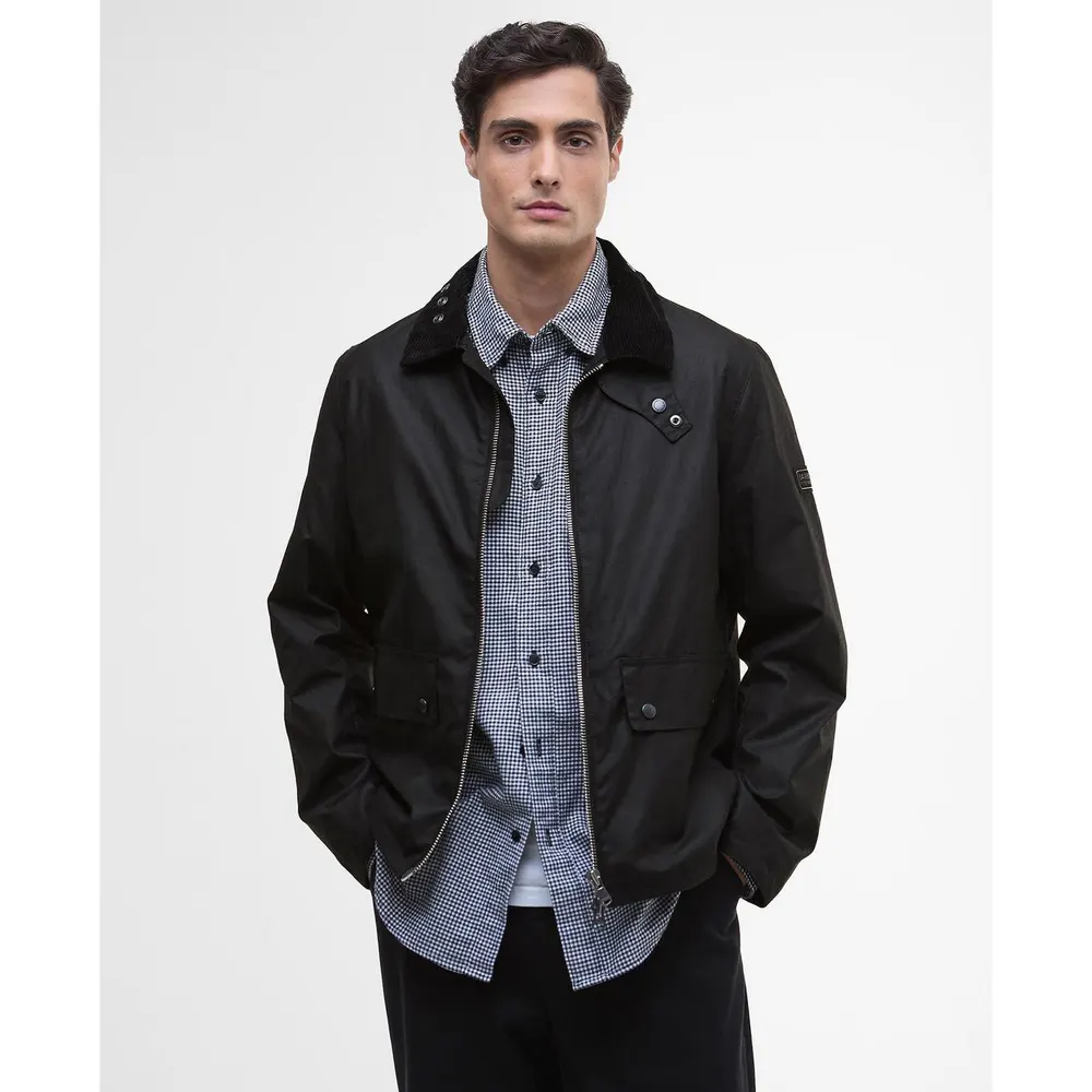 Barbour International Men's Marker Long Sleeve Full Zip Wax Jacket detail 2