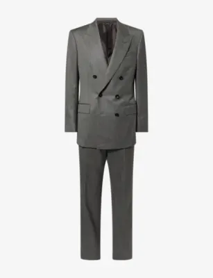 TOM FORD Double-Breasted Peak-Lapel Wool Suit