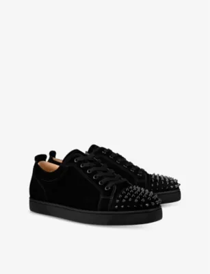 CHRISTIAN LOUBOUTIN Louis Junior Spikes Suede Low-Top Trainers - 5 detail 3