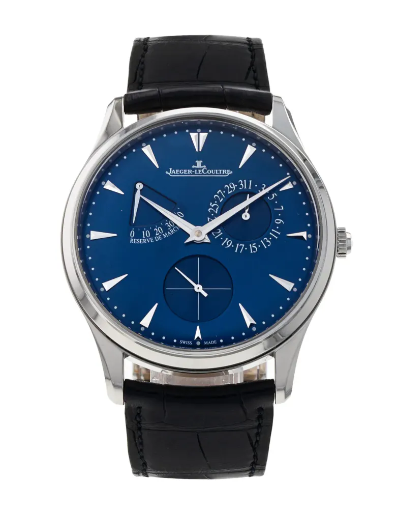 Jaeger-LeCoultre Master Ultra Thin 1378480 — 2021 — Excellent in Blue Baton – Pre-owned watches