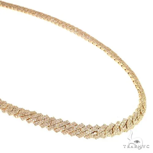 RINA - For Him CUSTOM 14K Gold Miami Cuban Diamond Chain 67881 in Rose Gold – Chain