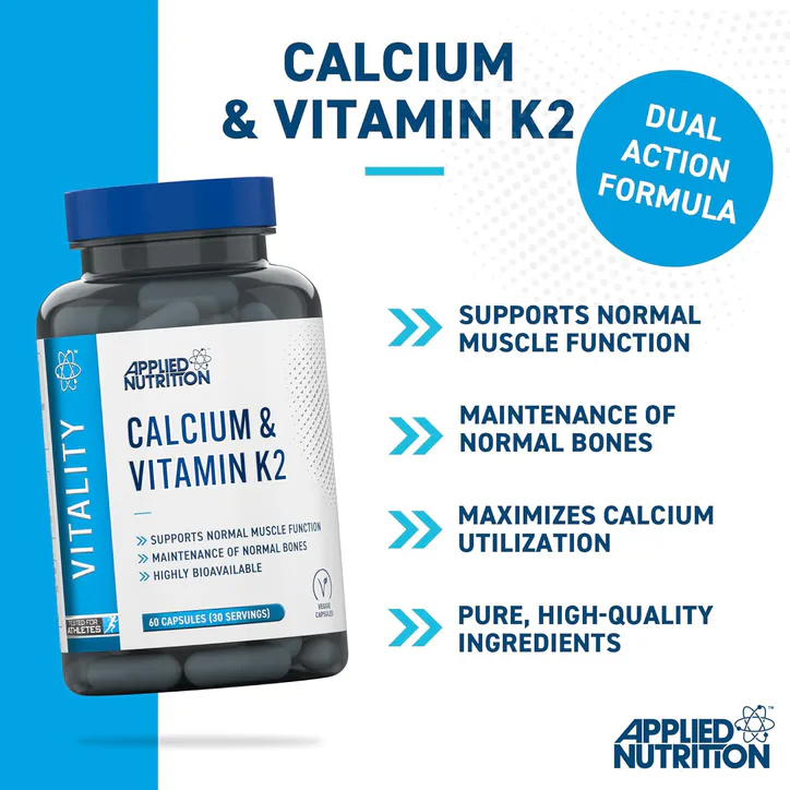Applied Nutrition Calcium & Vitamin K2 - 60 Capsules detail 3