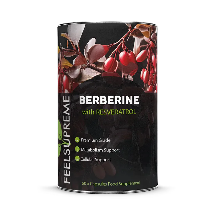 Feel Supreme Premium Berberine & Resveratrol Supplement 60 Caps