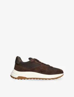 HOGAN Hyperlight Suede and Mesh Trainers - EUR 43.5 / 9.5 UK MEN in Dark Brown – Mens | Trainers | Lace up trainers