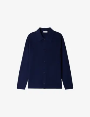 SANDRO Ribbed Long-Sleeve Knitted Shirt