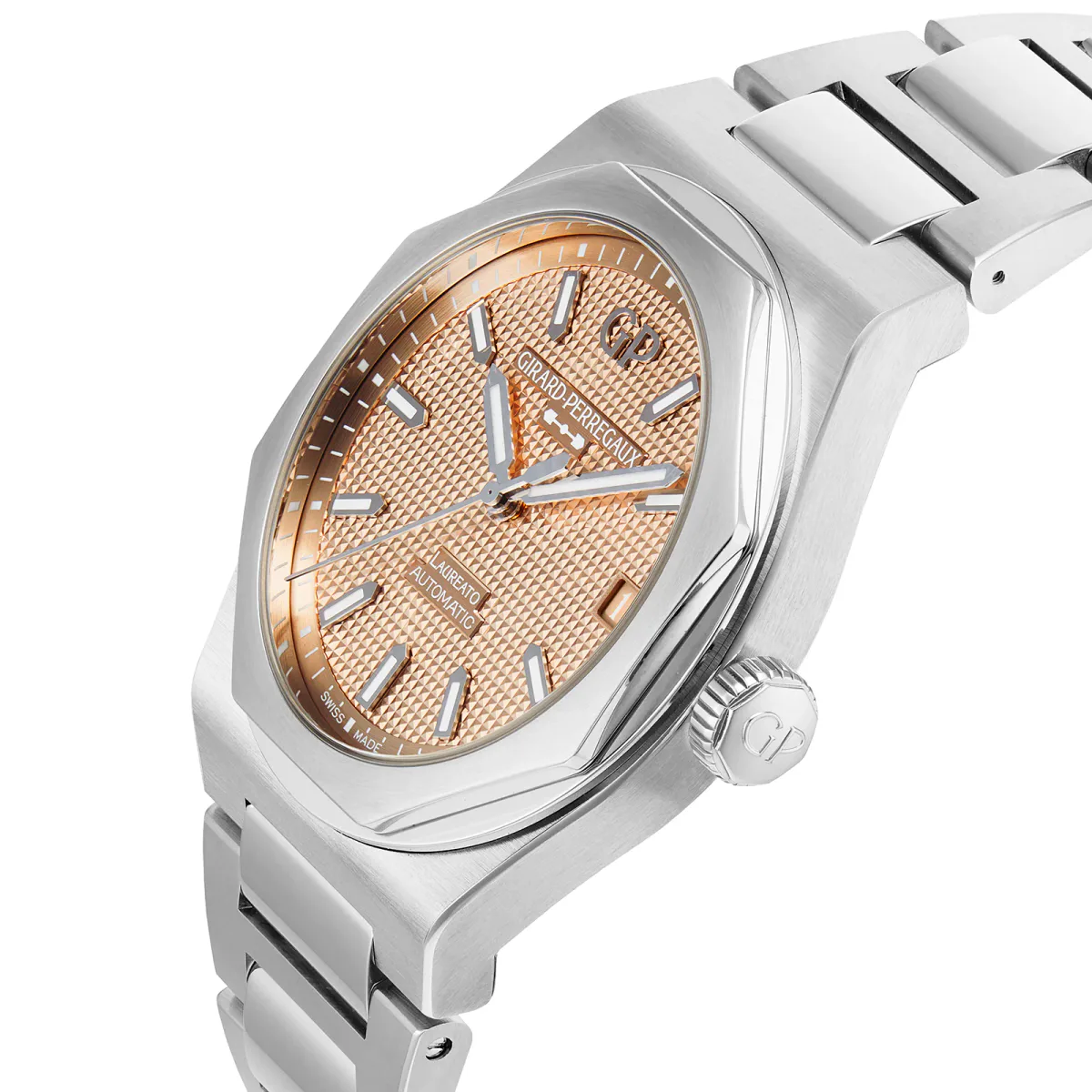 Girard-Perregaux Laureato Centenary 42mm Mens Watch Gold The For Him Exclusive in 18ct Rose Gold, additional product view 3