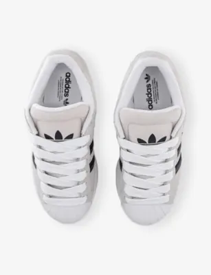 ADIDAS Superstar Suede Trainers - 11.5 in CRYSTAL WHITE BLACK GUM, additional product view 2