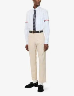 THOM BROWNE Striped Armband Cotton Shirt detail 2