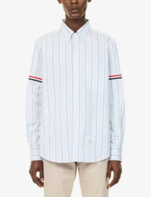 THOM BROWNE Striped Armband Cotton Shirt detail 3
