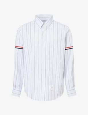 THOM BROWNE Striped Armband Cotton Shirt