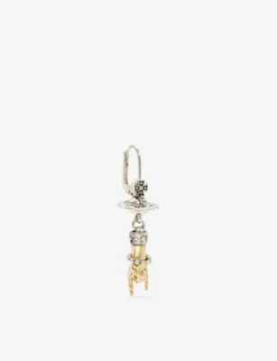 VIVIENNE WESTWOOD Anatoly Brass Single Drop Earring detail 2