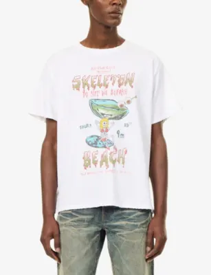 GALLERY DEPT Don't Die Graphic-Print Cotton T-Shirt detail 3