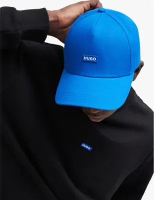 HUGO Logo-badge cotton baseball cap detail 2