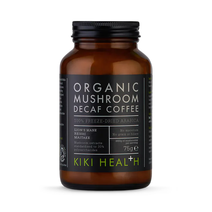 KIKI HEALTH Organic Decaffeinated Mushroom Extract Coffee Powder - 75g