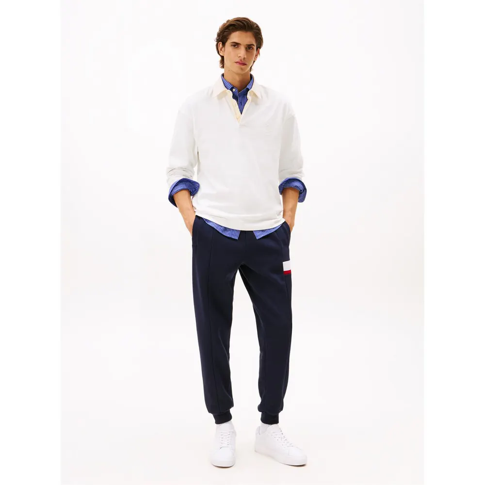 Tommy Hilfiger Men's Sleeve Tape Fleece Tapered Fit Joggers detail 2