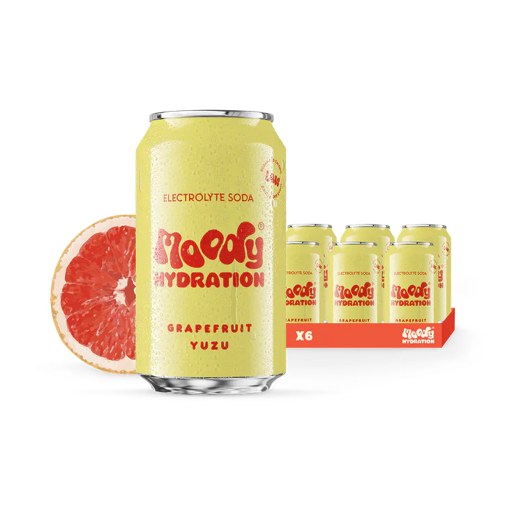 Moody Hydration Electrolyte Soda Grapefruit Yuzu 6 x 330ml