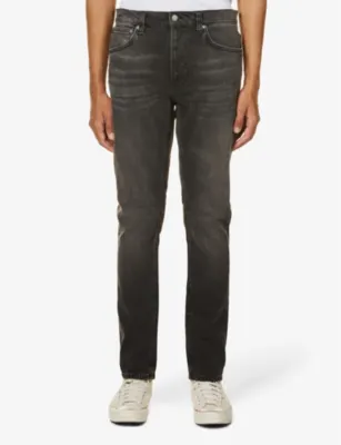 NUDIE JEANS Lean Dean slim-fit mid-rise stretch-denim tapered jeans - 32/32 detail 3