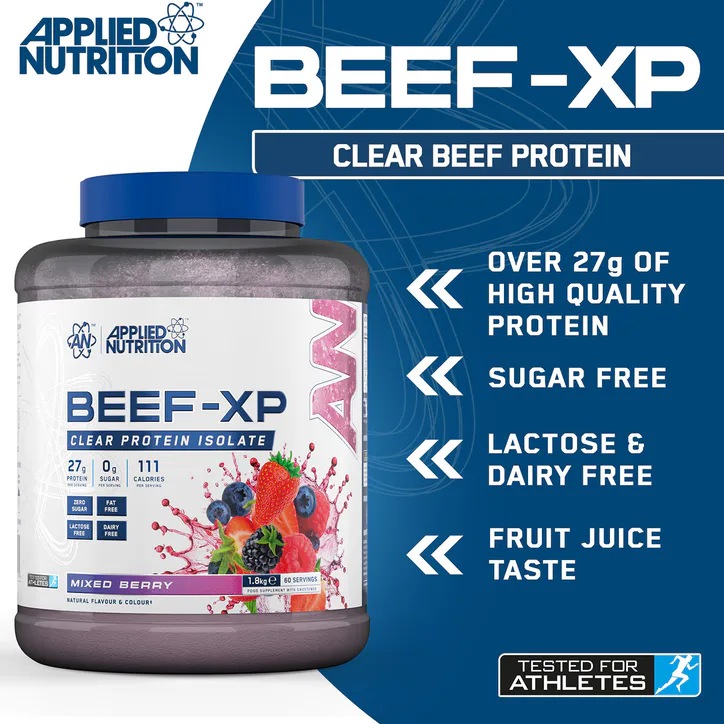 Applied Nutrition Beef XP Clear Protein Isolate Mixed Berry 1.8KG detail 3
