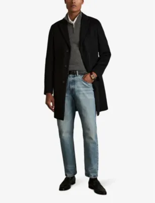 REISS Blackhall funnel-neck wool jumper detail 2