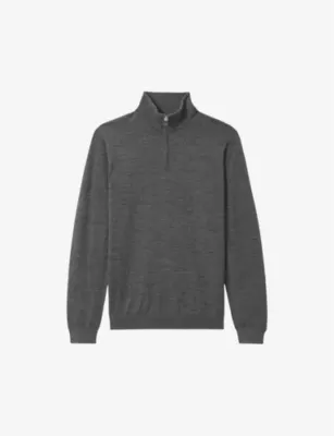 REISS Blackhall funnel-neck wool jumper