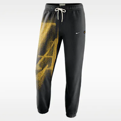 Nike Los Angeles Lakers Standard Issue Men's Fleece Basketball Trousers - Black/White