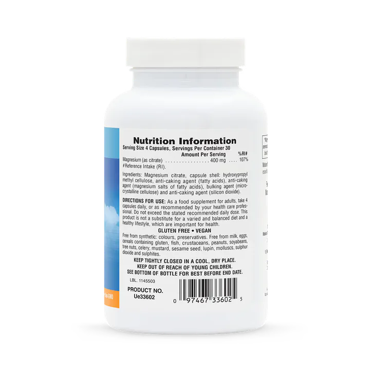 NaturesPlus Magnesium 400 MG 120 Vegan Capsules detail 2