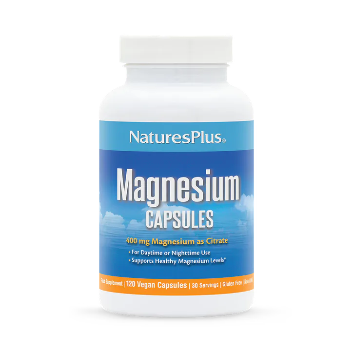 NaturesPlus Magnesium 400 MG 120 Vegan Capsules