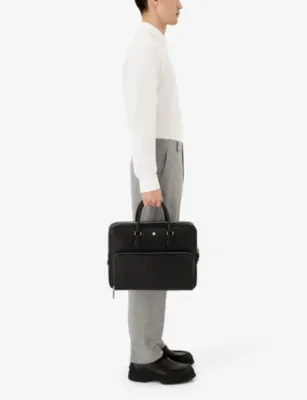 MONTBLANC logo-embellished leather document case detail 2