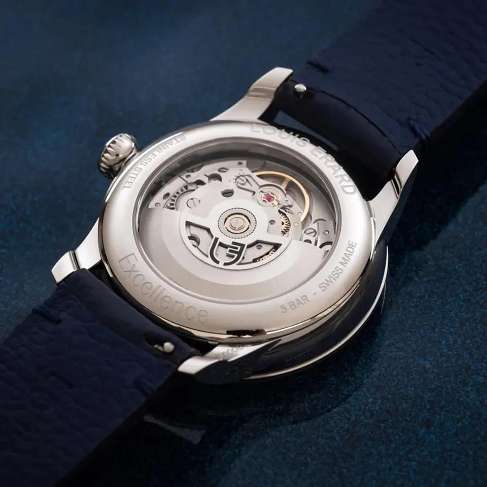 Louis Erard Excellence Petite Seconde 39mm Unisex Watch Blue in Blue, additional product view 2
