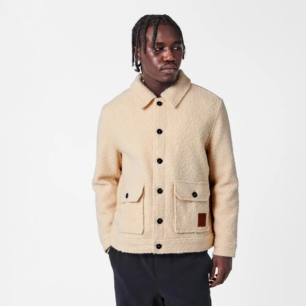 BELIER Men's Harrington Jacket in Ecru #9, additional product view 3