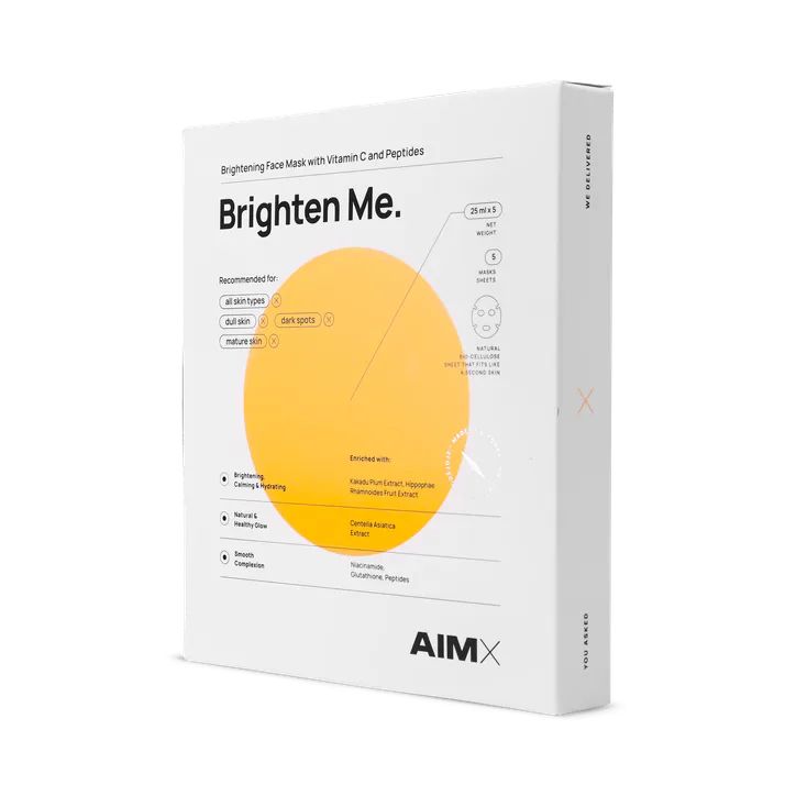 AIMX Box Of Aimx Sheet Mask With Vitamin C Brighten Me 5 Sheets X 25ml