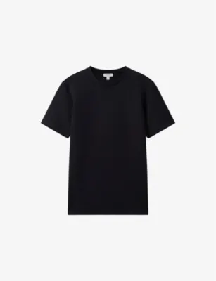 REISS Crewneck short-sleeve stretch-jersey T-shirt