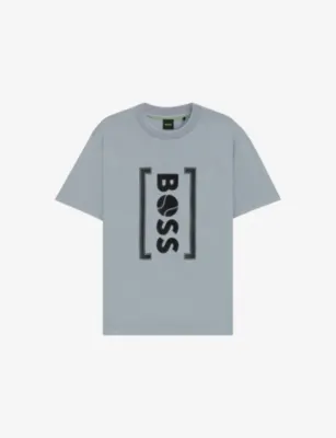 BOSS Logo-Print Short-Sleeve Cotton T-Shirt