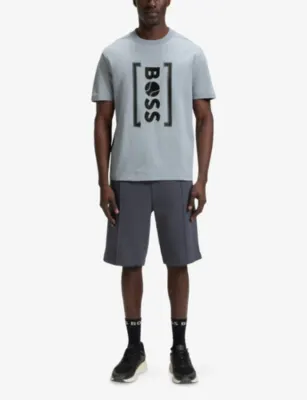 BOSS Logo-Print Short-Sleeve Cotton T-Shirt detail 2
