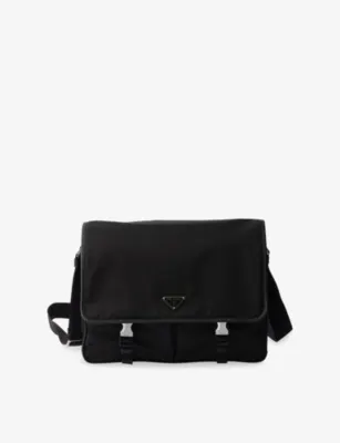 PRADA Re-Nylon Leather-Trimmed Woven Satchel