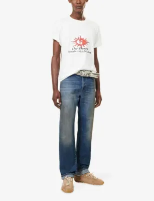 TWOJEYS Same Energy Graphic-Print Cotton T-Shirt in WHITE, additional product view 2