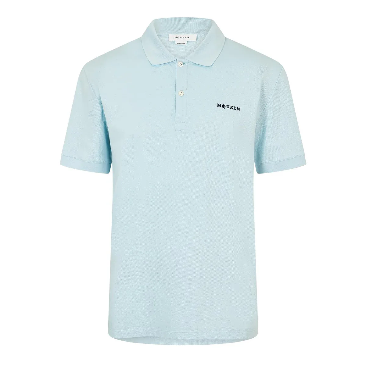 Alexander McQueen Men's Alex Logo Embroidered Polo Shirt
