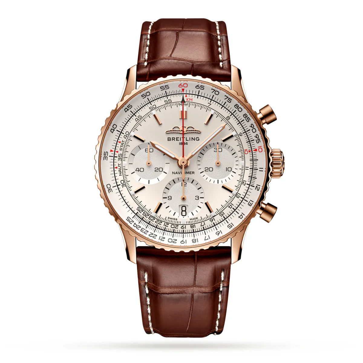 Breitling Navitimer B01 Chronograph 41 18k Red Gold Watch