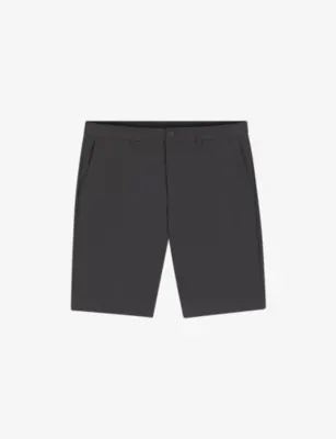 BOSS Straight-Leg Slim-Fit Brand-Print Stretch-Woven Shorts