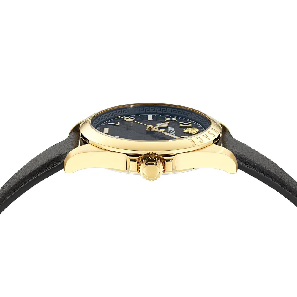 Versace Men's Anteo Quartz Analogue Watch in Black/Gold, additional product view 3