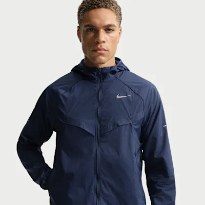 Nike Stride Men's Repel UV Running Jacket - Midnight Navy/Midnight Navy