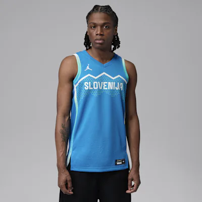 Nike Slovenia Men's Jordan Limited Jersey Road Shirt - Neptune Blue/Dynamic Turquoise/Baltic Blue