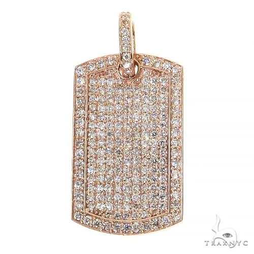 RINA - For Him FACTORY Mini Dog Tag Diamond Pendant 68453 in Rose Gold – Pendant
