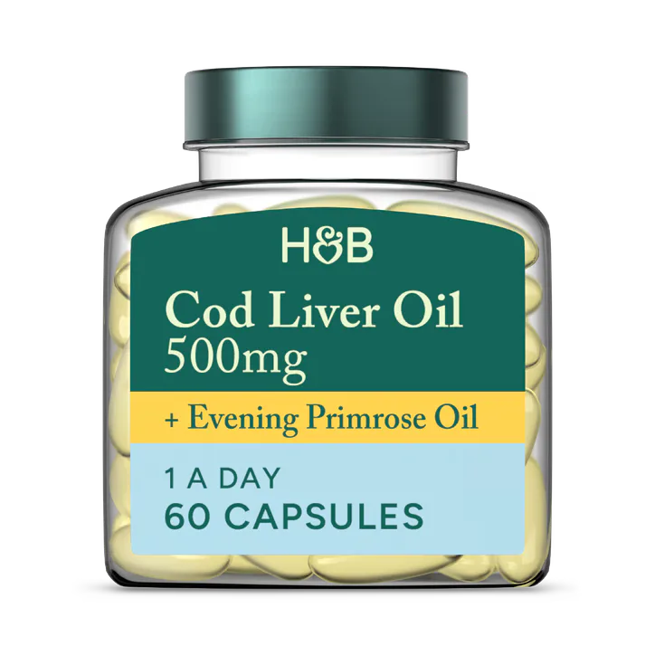 For Him Pure Cod Liver Oil with Evening Primrose Oil 500mg 60 Capsules