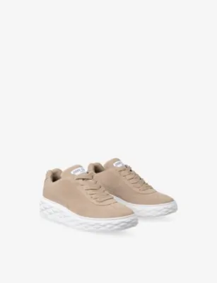 JIMMY CHOO Diamond Maxi Retro M Suede Trainers - EUR 44.5 / 10.5 UK MEN in V STONE, additional product view 3
