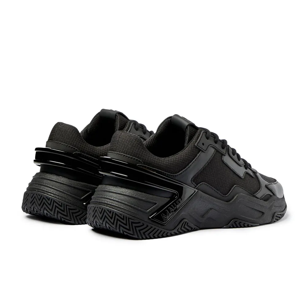 Mallet Men's Union Chunky Trainers in Triple Black, additional product view 2