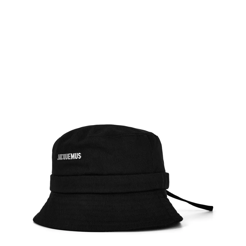 Jacquemus Le Bob Gadjo Brand-Plaque Cotton Bucket Hat detail 3