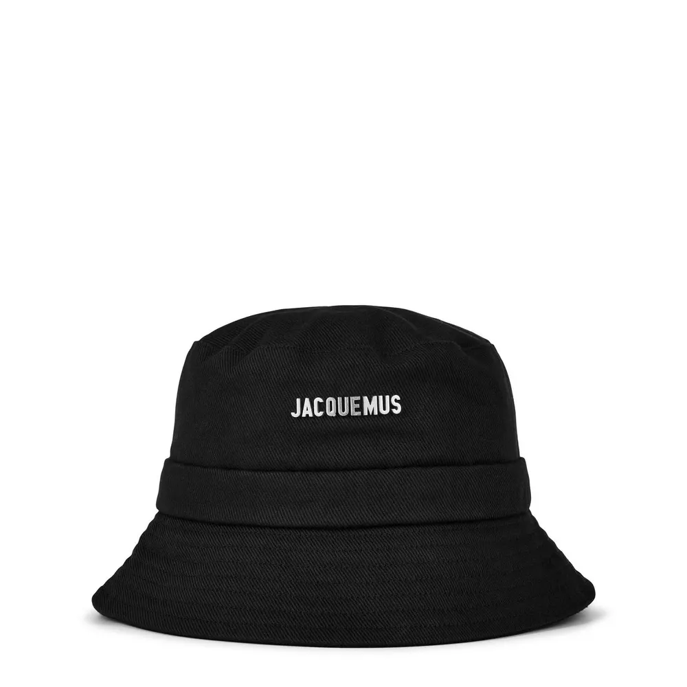 Jacquemus Le Bob Gadjo Brand-Plaque Cotton Bucket Hat