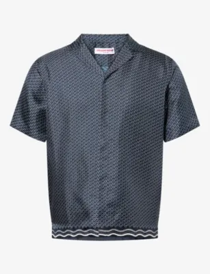 ORLEBAR BROWN Maitan Graphic-Pattern Silk Shirt